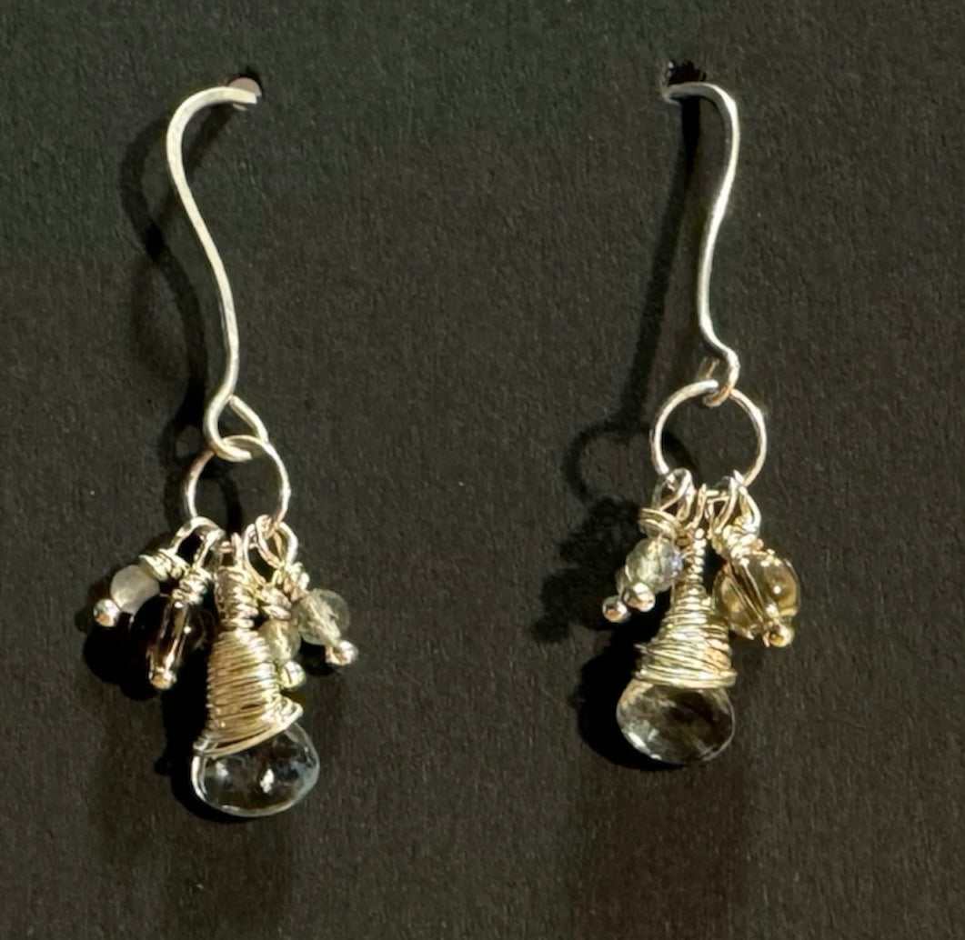 Wire Wrapped Drop Earrings