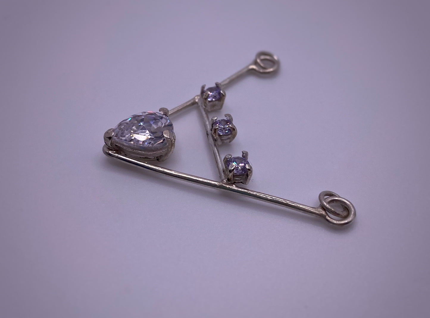 Triangle Claw-Set Pendant