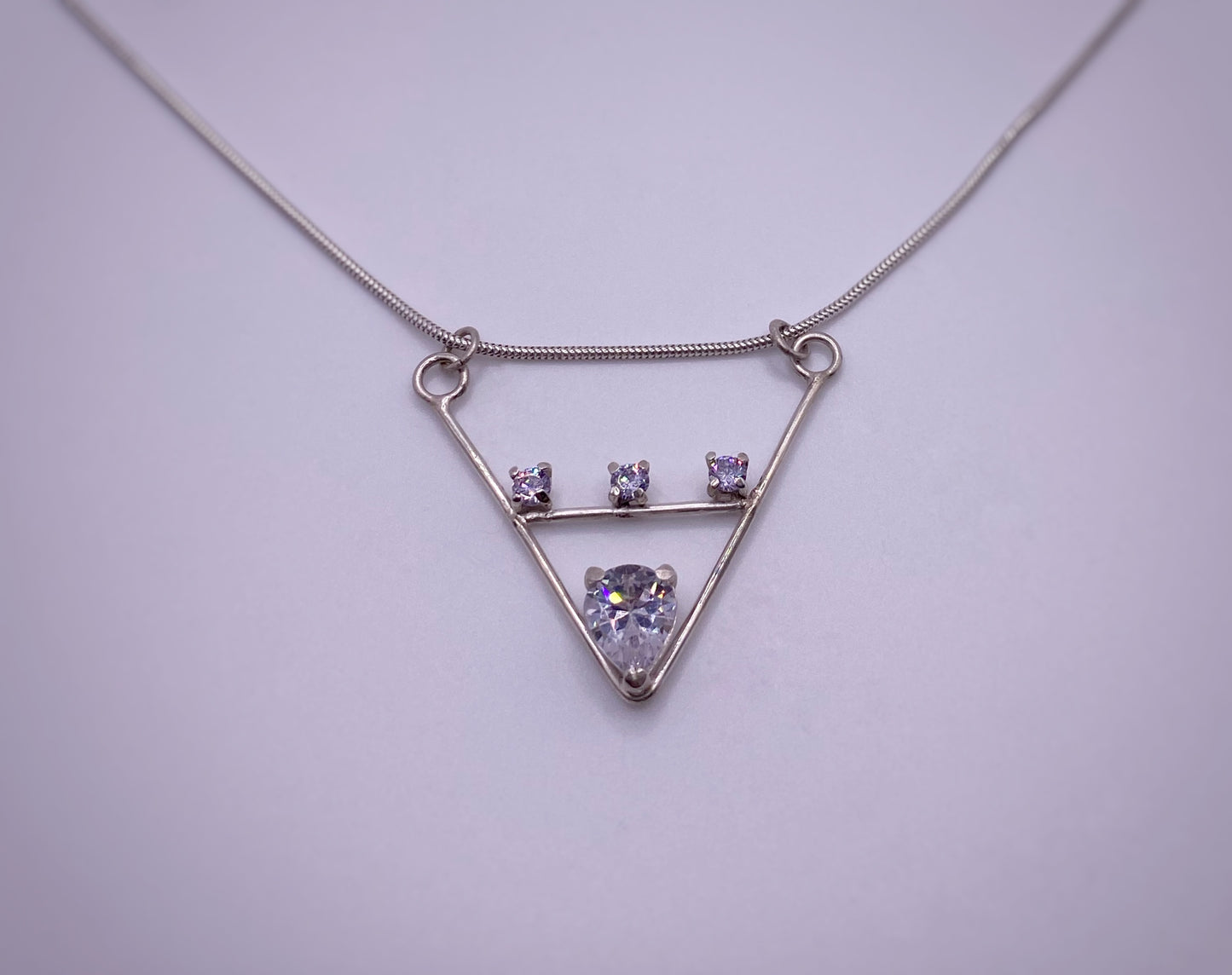 Triangle Claw-Set Pendant