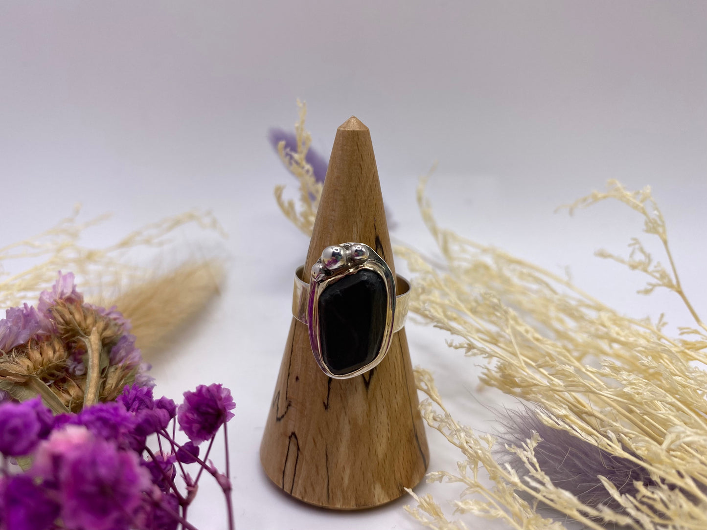 Gold and silver accents ring