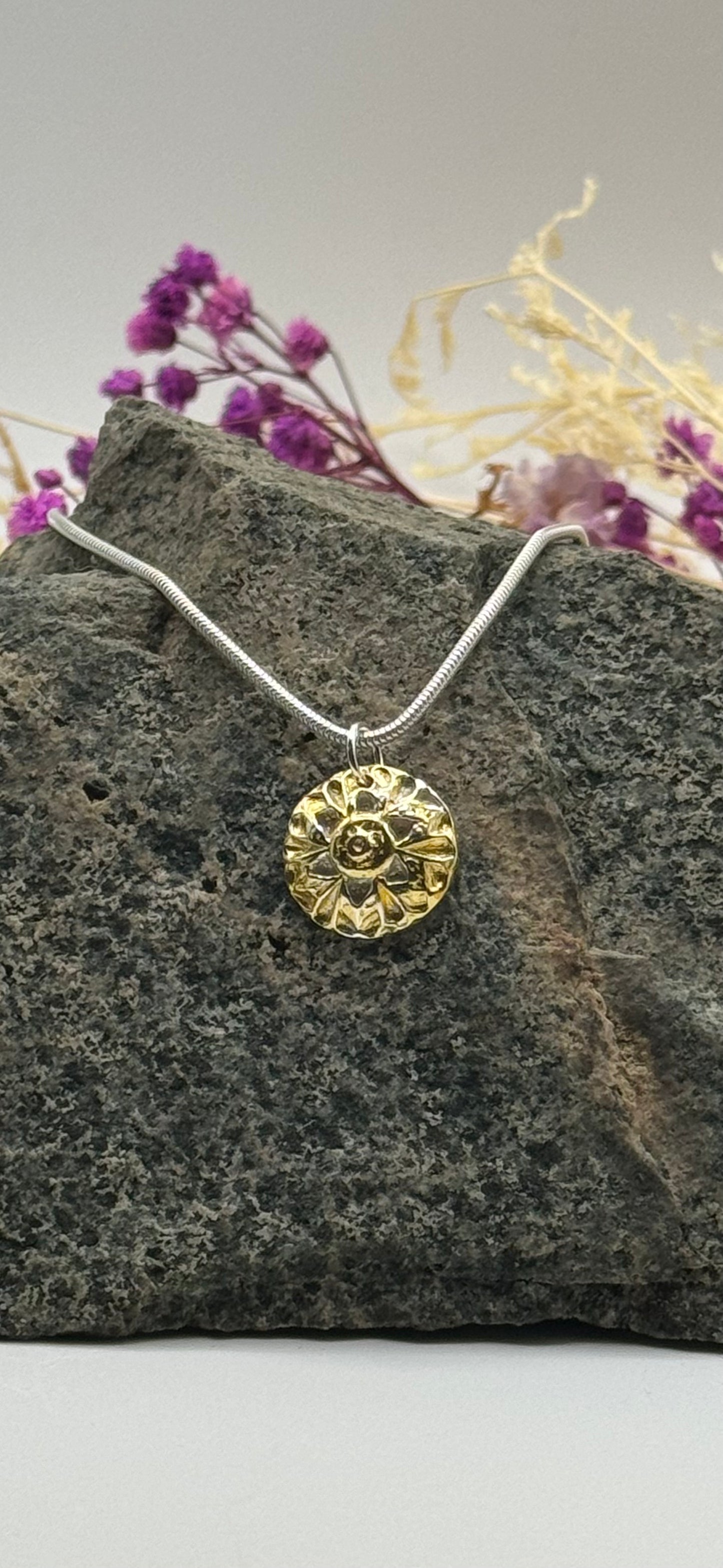 Golden Flower Pendant