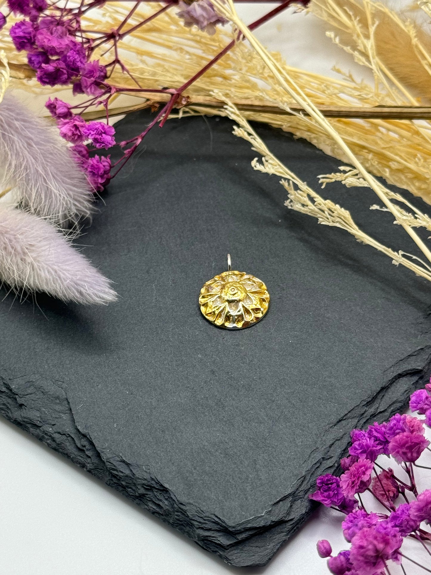 Golden Flower Pendant