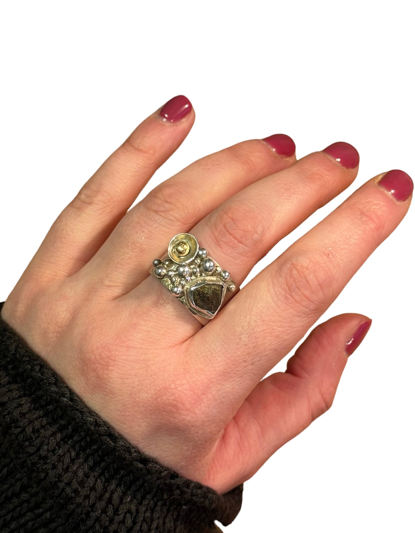 Lake District Granulation Ring in Silver and Gold