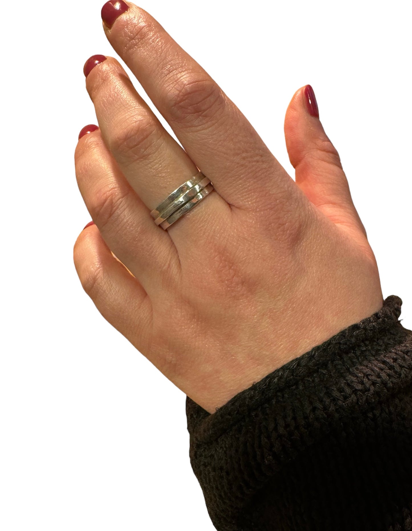 Silver Double Band Ring