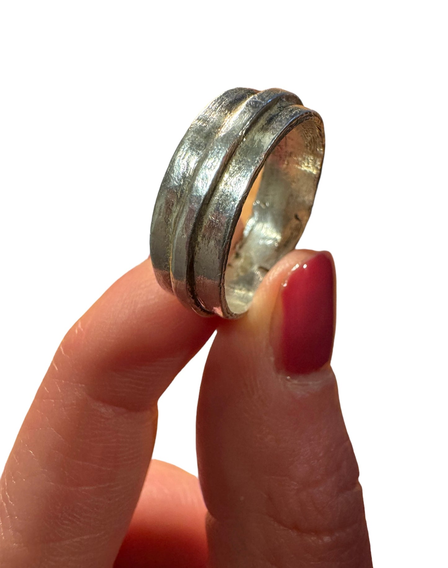 Silver Double Band Ring