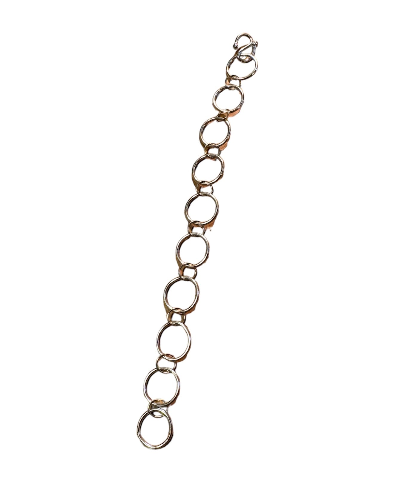 Silver and Gold Rings Bracelet
