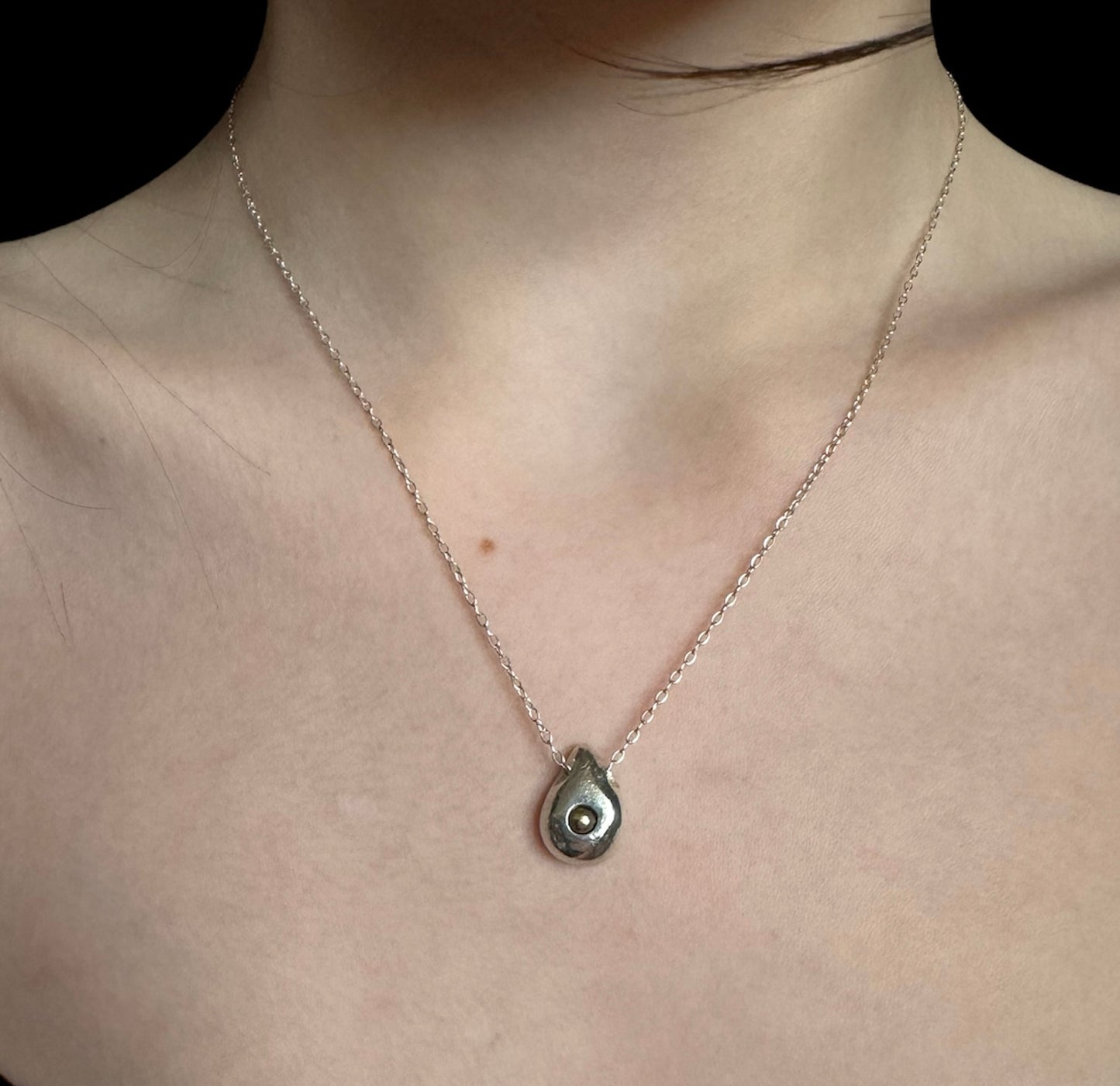 Gold Nugget Droplet Pendant