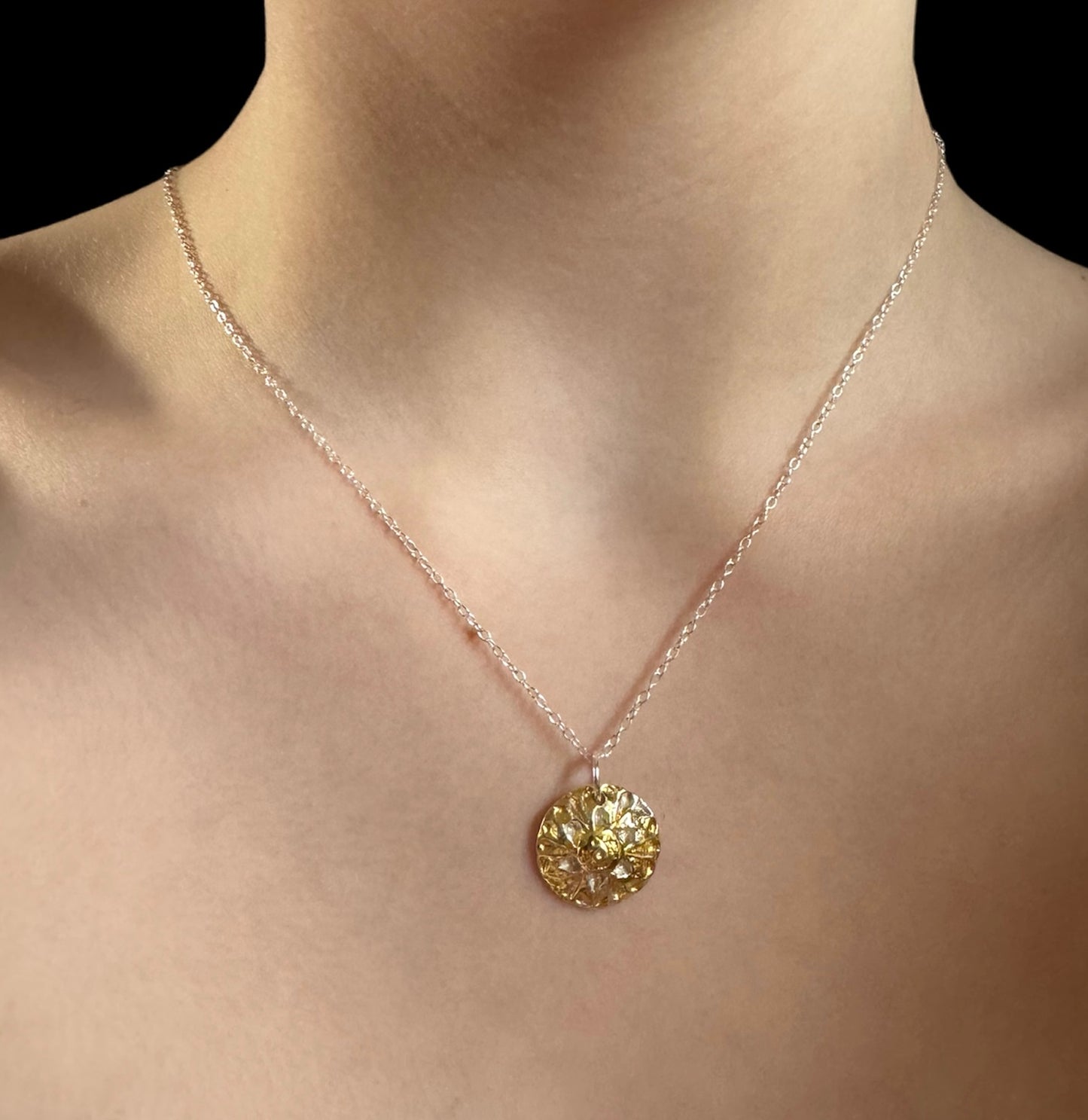 Golden Flower Pendant