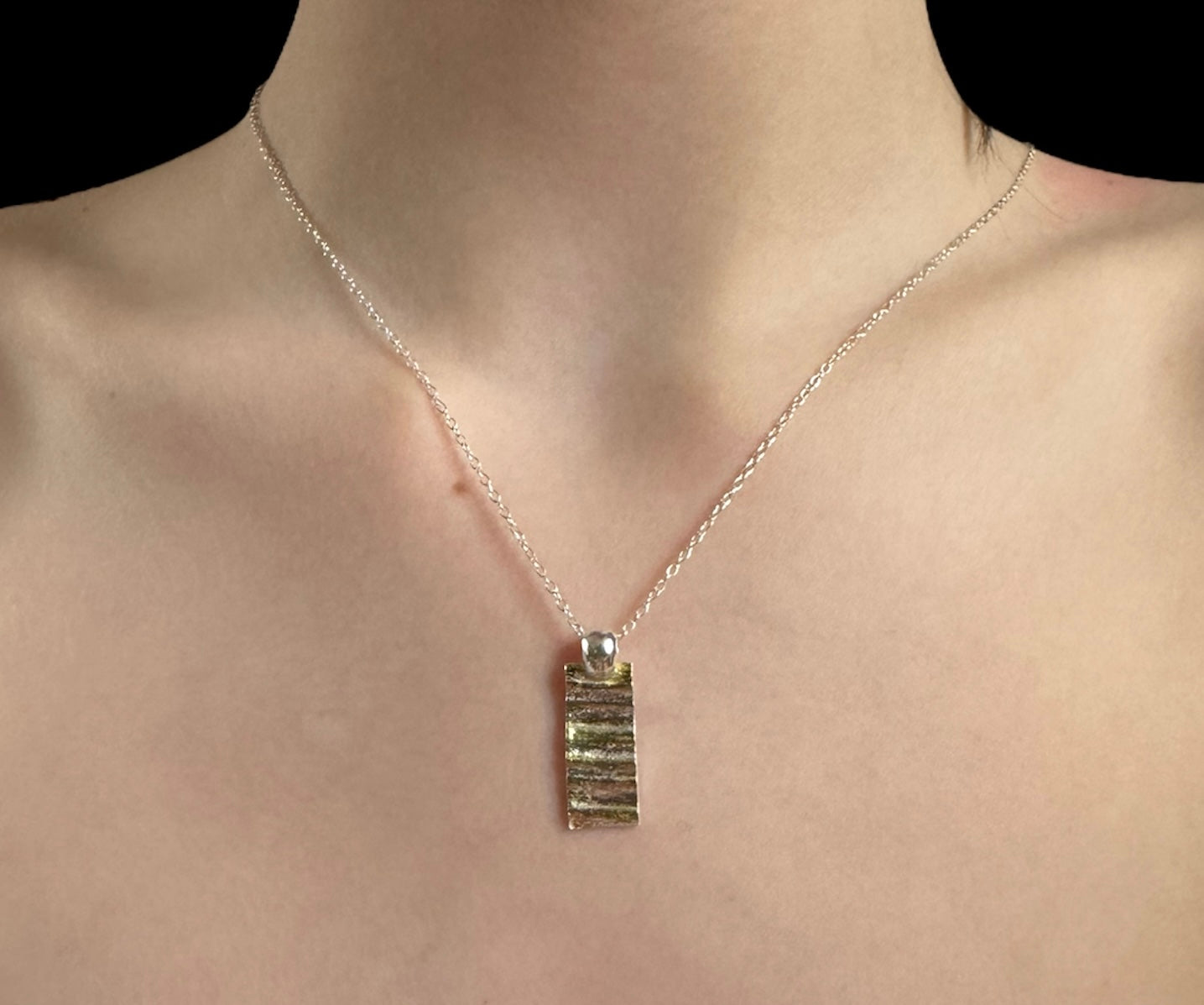 Gold Mushroom Gills Pendant