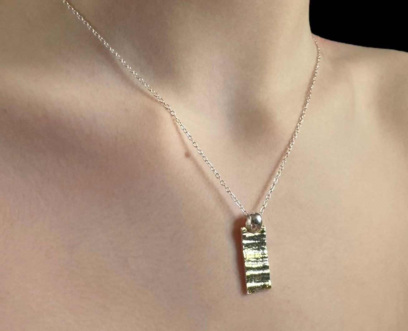 Gold Mushroom Gills Pendant