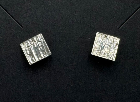 Hammered Square Studs